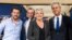 French far-right National Front party leader Marine Le Pen, (2nd-R) poses for photographers with Dutch far-right Freedom Party leader Geert Wilders (R), Austria's Secretary General of the Freedom Party Harald Vilimsky (2nd-L), and Federal Secretary of Ita
