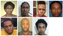 Photos provided by the Dominican Republic National Police on Wednesday, June 12, 2019 show the suspects detained in connection with the shooting of former Red Sox star David Ortiz in Santo Domingo, Dominican Republic.