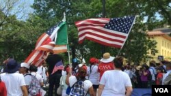 Las marchas en Washington buscan que el presidente Trump respete los derechos de los inmigrantes, según manifestaron sus organizadores. Foto: Verónica Balderas Iglesias.