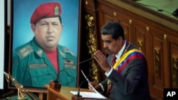 El presidente venezolano Nicolás Maduro da un discurso ante la Asamblea Nacional, en Caracas, el pasado 15 de enero. Chávez lo eligió en 2012 como su sucesor a la cabeza del chavismo tras ser diagnosticado de cáncer.