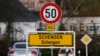 A street sign marks the beginning of Schengen zone, Luxembourg, Jan. 27, 2016. The European Parliament granted Georgia's long-sought privilege to travel to the Schengen zone without obtaining visas.