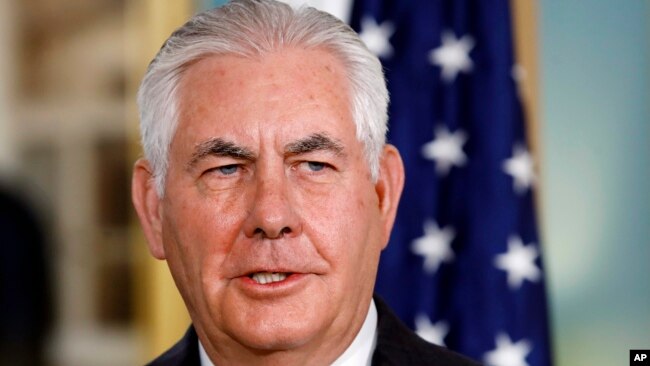 Ngoại trưởng Mỹ Rex Tillerson.