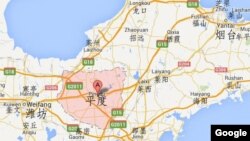 山东半岛平度地理位置图 (来源:谷歌地图)