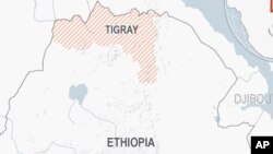 Map locates the Tigray area