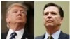 Le président Donald Trump et l’ex-directeur du FBI James Comey