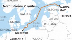 Карта будущего трубопровода "Северный поток-2"