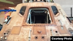 The Apollo 11 Command Module Columbia in the Smithsonian's Air and Space Museum in Washington D.C. (P. Sullivan/ National Air and Space Museum)