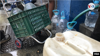 Escasez de agua en Venezuela. Foto Carolina Alcalde, VOA.