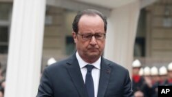 Le président français François Hollande, 25 avril 2017