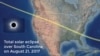 Hình cho thấy nhật thực toàn phần được thấy từ Oregon đến South Carolina, Mỹ, vào ngày 21/8/2017.