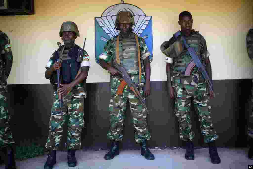 Pasukan penjaga perdamaian Arika (MISCA) di Bangui, Republik Afrika Tengah (9/4).