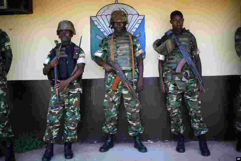 African peacekeeping mission troops known as MISCA in Bangui, Central African Republic, April 9, 2014.