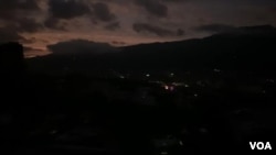 Captura de video de un apagón en Venezuela en 2019.