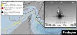 Path of U.S. Global Hawk surveillance drone over the Strait of Hormuz.