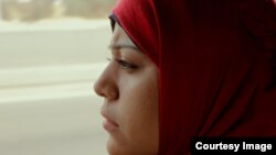 Hend Nafea is seen in a screen grab from the “Trials of Spring” documentary highlighting the role women played in the Arab Spring revolutions.