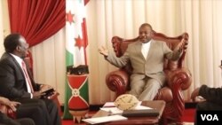 Rais wa Burundi Piere Nkurunzinza akikutana na mawaziri wa Afrika Mashariki