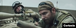 Chris Kyle's best-selling autobiography was turned into the hit film ‘American Sniper,’ starring Bradley Cooper, in foreground.