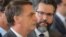 Brazilian President-elect Jair Bolsonaro, left, and his newly appointed foreign minister, Brazilian diplomat Ernesto Araujo, are pictured in Brasilia, on Nov. 14, 2018.