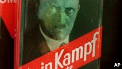 FILE - A book store displaying Adolf Hitler's "Mein Kampf" in downtown Sarajevo. With the expiration of a 70-year copyright hinged on the 1945 suicide death of the anti-Semitic ruler, the manuscript enters the public domain.