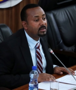 FILE - Ethiopia’s Prime Minister Abiy Ahmed speaks during a session with the Members of the Parliament in Addis Ababa, Ethiopia, Oct. 22, 2019.