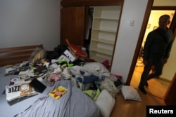 Personal belongings are seen on the floor at the residence of Roberto Marrero, chief of staff to opposition leader Juan Guaido, after he was detained by Venezuelan intelligence agents, according to legislators, in Caracas, Venezuela, March 21, 2019.