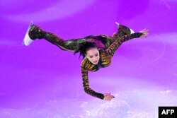 Russia's Alina Zagitova performs during the Gala Exhibition at the ISU European Figure Skating Championships in Moscow on January 21, 2018.