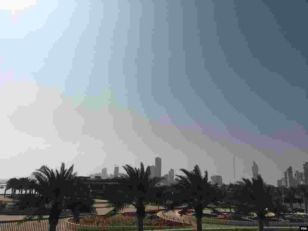 نمایی از آسمان شهر کویت.