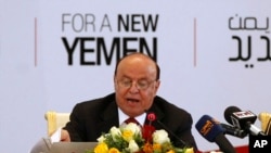 FILE - Yemeni President Abed Rabbo Mansour Hadi.