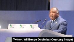 Le président Ali Bongo Ondimba lors du 1er Sommet conjoint CEEAC – CED à Lomé, Togo, 30 juillet 2018. (Twitter/ Ali Bongo Ondimba)