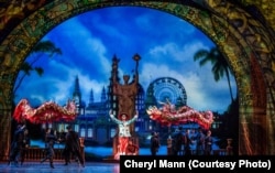 The Chinese dance in Act II includes dragons weaving around Joffrey Ballet company member Fernando Duarte.