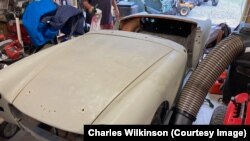 Charles Wilkinson removed all the paint from the car.