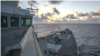 美国海军第七舰队2022年1月20日公布“本福德”号导弹驱逐舰驶过帕拉塞尔群岛海域的照片