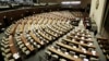 Rep. Choi Won-sik, second from right, of the opposition People's Party, speaks at the National Assembly in Seoul, South Korea, Monday, Feb. 29, 2016.
