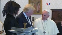 Papa entrega a Trump la encíclica verde