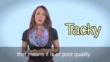 English in a Minute: Tacky