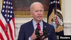 El presidente de EE.UU., Joe Biden, habla sobre el tiroteo en Colorado desde la Casa Blanca el 23 de marzo de 2021.