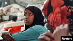 FILE - Families displaced by RSF advances in Sudan's Gezira and Sennar states shelter in Kassala state, Sudan, July 10, 2024. Sudanese officials said on Jan. 11, 2025, that RSF rebels have been pushed out of Wad Medani, the capital of Gezira.