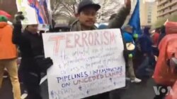印第安部落华盛顿游行，反对川普重启达科他输油管道项目