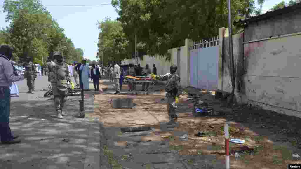 Daya daga cikin wuraren da yan kungiyar Boko Haram suka kai hari a N'Djamena, Chadi