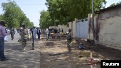 Le lieu où un double attentat à la bombe a eu lieu le 16 juin 2015, tuant 38 personnes, à N'Djamena, au Tchad (Reuters)