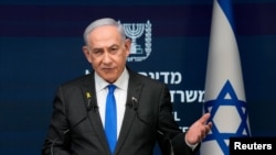 ARCHIVO - El primer ministro israelí, Benjamin Netanyahu, habla durante una conferencia de prensa en Jerusalén, el 2 de septiembre de 2024. Ohad Zwigenberg/Pool vía REUTERS