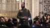 Islamist group Hayat Tahrir al-Sham (HTS) leader Abu Mohammed al-Jolani addresses a crowd at the capital's landmark Umayyad Mosque in Syria, on Dec. 8, 2024.