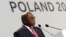 Le Premier Ministre d'Eswatini Ambrose Mandvulo Dlamini prend la parole lors de la COP24 à Katowice, Pologne, le 3 décembre 2018.