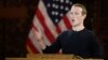 Facebook CEO Mark Zuckerberg speaks at Georgetown University in Washington, Oct. 17, 2019. 