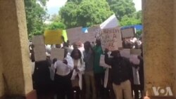 Angry Doctors Protesting at Parirenyatwa Hospital