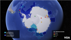 Map of Antarctic Research Stations