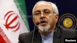 Iranian Foreign Minister Mohammad Javad Zarif addresses the media during a news conference in Ankara, Nov. 1, 2013.