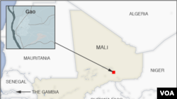 FILE - Map of Gao, Mali