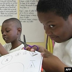 Students, such as this children, receive government funded vouchers to attend private schools in Washington, DC