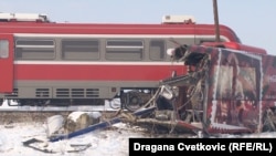 Serbia -- A train accident (crash) in Donje Medjurovo near Serbian town of Nis, December 21, 2018. FOTO:RSE